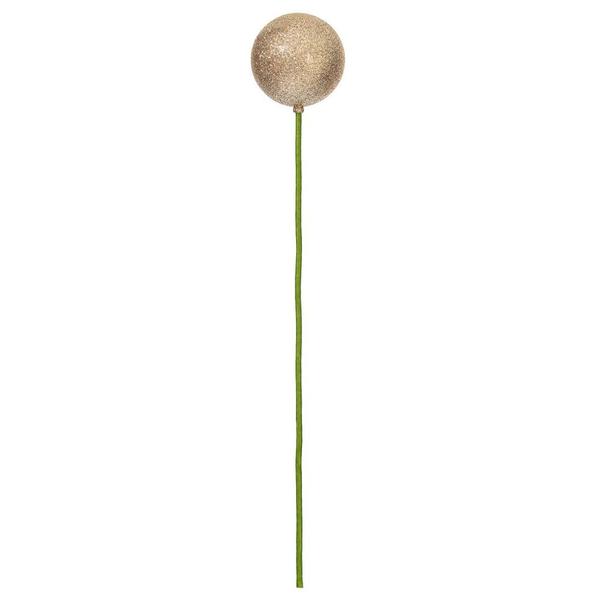 3" x 18" Champagne Glitter Ball Stick (12 Pack)