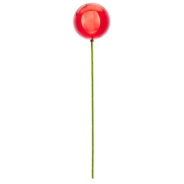 4" x 18" Red Shiny Ball Stick (6 Pack)