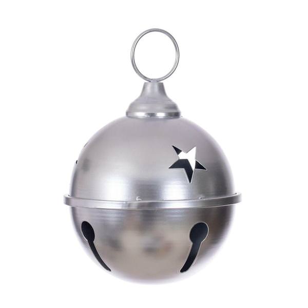6" Silver Iron Bell Ornament