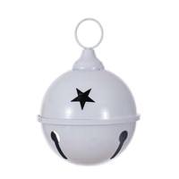 Vickerman 6" White Iron Bell Ornament