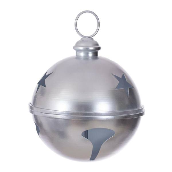 10" Silver Iron Bell Ornament