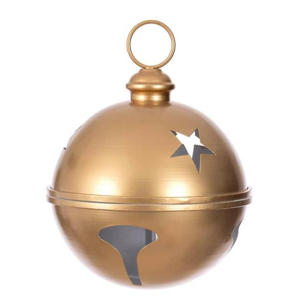 10" Gold Iron Bell Ornament