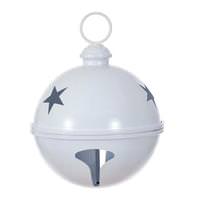 View 10" White Iron Bell Ornament