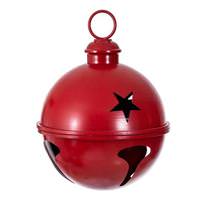 View 14" Red Iron Bell Ornament