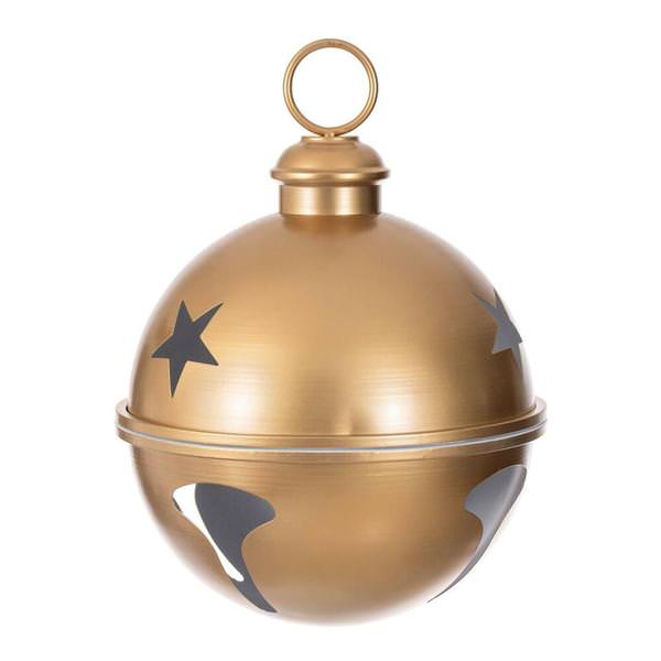 14" Gold Iron Bell Ornament