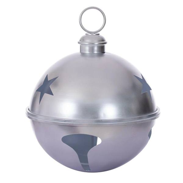 18" Silver Iron Bell Ornament