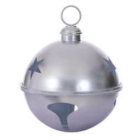 Vickerman 18" Silver Iron Bell Ornament