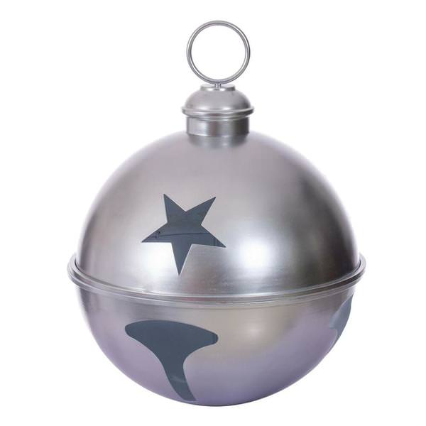 20" Silver Iron Bell Ornament