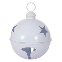 Vickerman 20" White Iron Bell Ornament