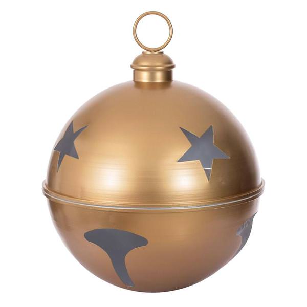 24" Gold Iron Bell Ornament
