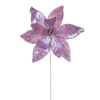 Vickerman 21.5" Pink Poinsettia 11" Flower (6 Pack)