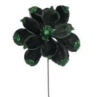 Vickerman 21.5" Artificial Green Velvet Magnolia (4 Pack)