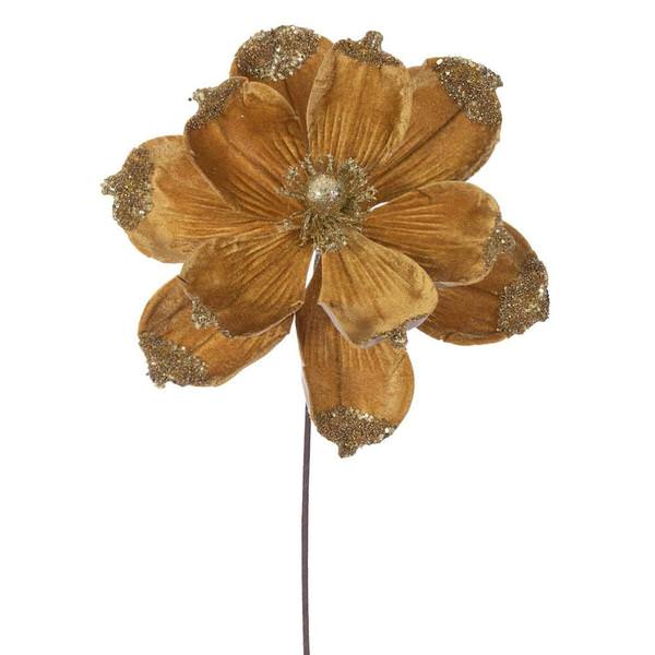 21.5" Artificial Gold Velvet Magnolia (4 Pack)