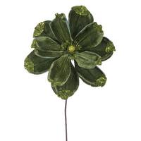 Vickerman 21.5" Artificial Lime Velvet Magnolia (4 Pack)