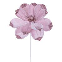 Vickerman 21.5" Pink Velvet Magnolia (4 Pack)