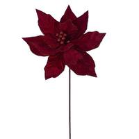 Vickerman 21.5" Red Poinsettia 12" Flower (6 Pack)