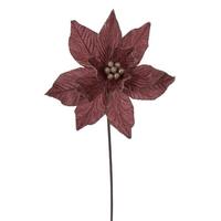 Vickerman 21.5" Rose Gold Poinsettia 12" Flower (6 Pack)