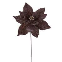 Vickerman 21.5" Mocha Poinsettia 12" Flower (6 Pack)