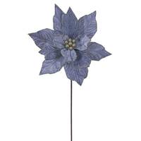 Vickerman 21.5" Pewter Poinsettia 12" Flower (6 Pack)