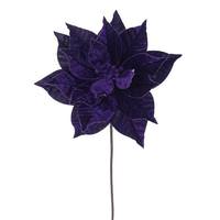 Vickerman 21.5" Plum Poinsettia 12" Flower (6 Pack)