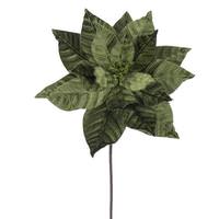 View 21.5" Lime Poinsettia 12" Flower (6 Pack)