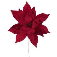 Vickerman 21.5" Artificial Red Poinsettia 18" Flower (2 Pack)