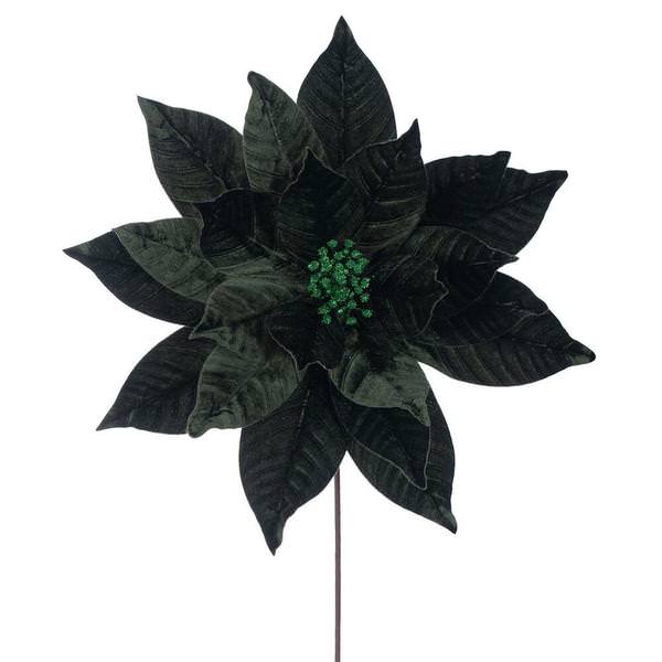 21.5" Artificial Green Poinsettia 18" Flower (2 Pack)