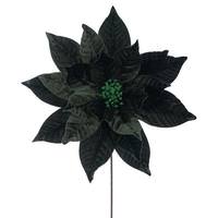 Vickerman 21.5" Artificial Green Poinsettia 18" Flower (2 Pack)