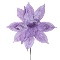 Vickerman 21.5" Artificial Lavender Poinsettia 18" Flower (2 Pack)