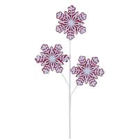 Vickerman 26.5" Artificial Red Snowflake Spray (6 Pack)