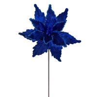Vickerman 21.5" Blue Poinsettia 12" Flower (6 Pack)