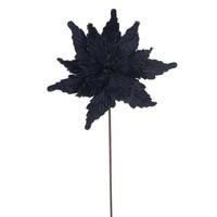View 21.5" Black Poinsettia 12" Flower (6 Pack)