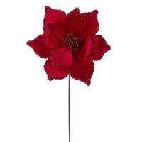 Vickerman 21.5" Red Poinsettia 10" Flower (6 Pack)