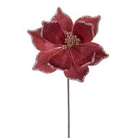 Vickerman 21.5" Rose Gold Poinsettia 10" Flower (6 Pack)