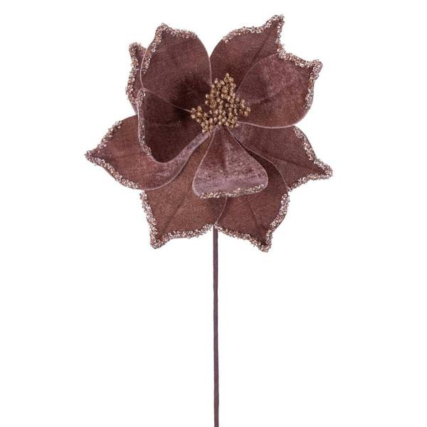 21.5" Mocha Poinsettia 10" Flower (6 Pack)