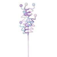 Vickerman 24" Artificial Pastel Purple Curly Spray (3 Pack)