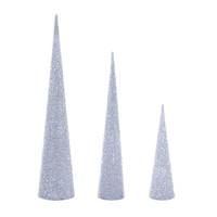 Vickerman 15"/24"/30" Silver Cone Tree (3 Pack)