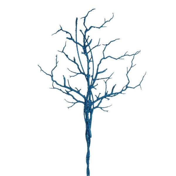 24" Artificial Blue Twig Branch (3 Pack)