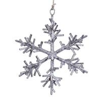 Vickerman 6" Silver Twig Snowflake Ornament (6 Pack)