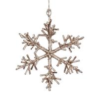 Vickerman 6" Champagne Twig Snowflake Ornament (6 Pack)