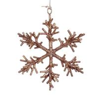 Vickerman 6" Rose Gold Twig Snowflake Ornament (6 Pack)