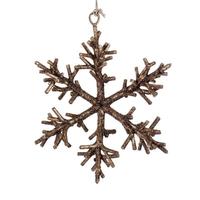 Vickerman 6.5" Champagne Twig Snowflake Ornament (6 Pack)