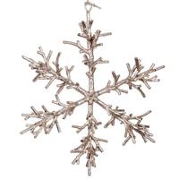 View 9" Champagne Twig Snowflake Ornament (3 Pack)