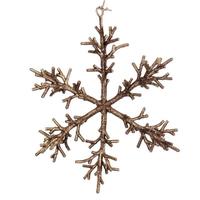 Vickerman 9" Chocolate Twig Snowflake Ornament (3 Pack)