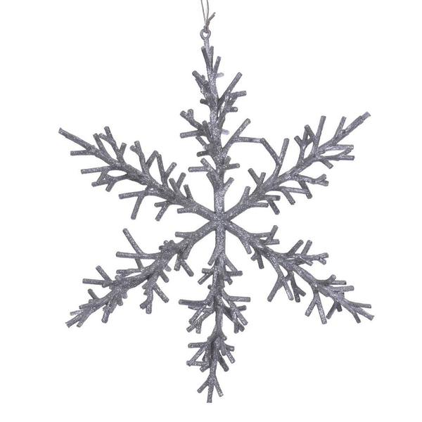 12" Silver Twig Snowflake Ornament (3 Pack)