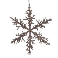 Vickerman 12" Rose Gold Twig Snowflake Ornament (3 Pack)