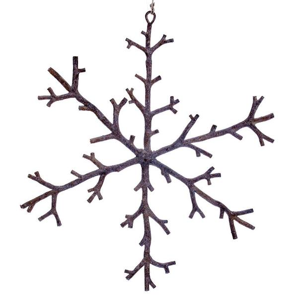 12" Beige Twig Snowflake Ornament (3 Pack)