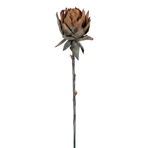 37" Artificial Orange Dried Protea Stem (2 Pack)