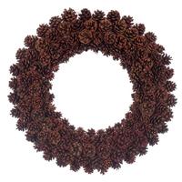 Vickerman 24" Brown Natural Pinecone/Oak Cone Wreath