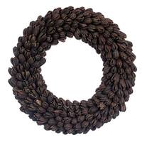 Vickerman 24" Gray / Brown Natural Hemp Shell Wreath